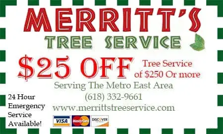 Merrit's Tree Service $25 off cahokia IL